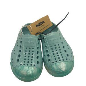 Native Jefferson Gloss Slip-On Shoes Piedmont Blue/Shell Minty Pearl c5